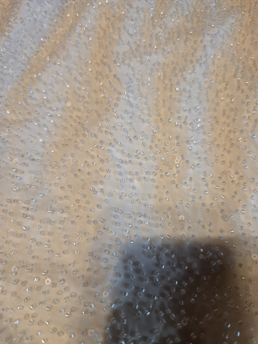 Oh Polly Strapless Cream Beaded Gown - Picture 3 of 6